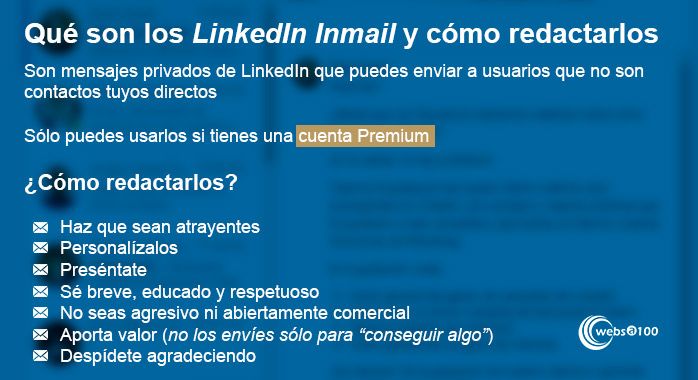 Qué son los LinkedIn Inmail y cómo redactarlos - Infografía